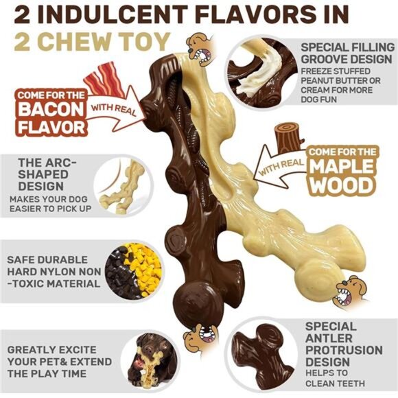 2 Pack Dog Chew Toys for Aggressive Chewers - Picture 3 of 6